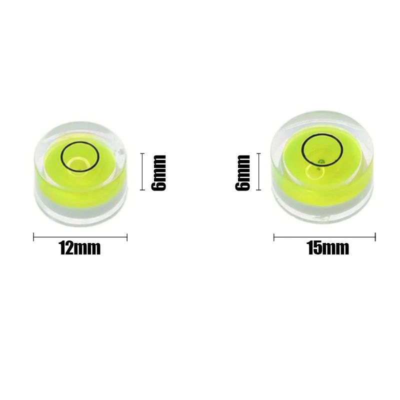 5Pcs Round Cylindrical Bubble Level Mini Spirit Level Bullseye Measurement Instrument Portable Measuring Tools