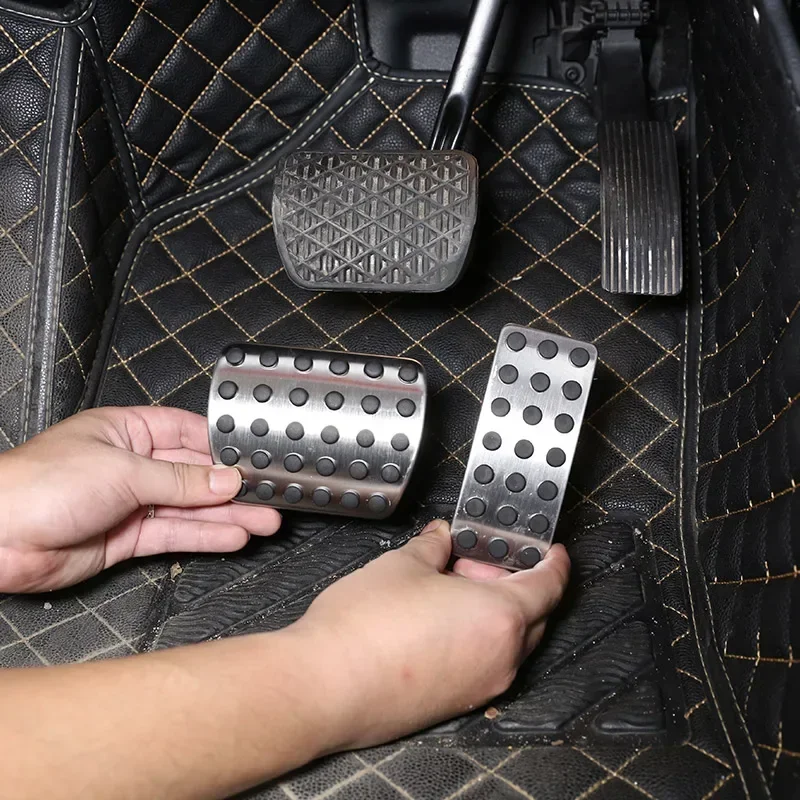 For Mercedes Benz A B Class GLB W177 W247 X247-Stainless Steel Silver Car Gas Fuel Brake Pedal car accessories car pedals