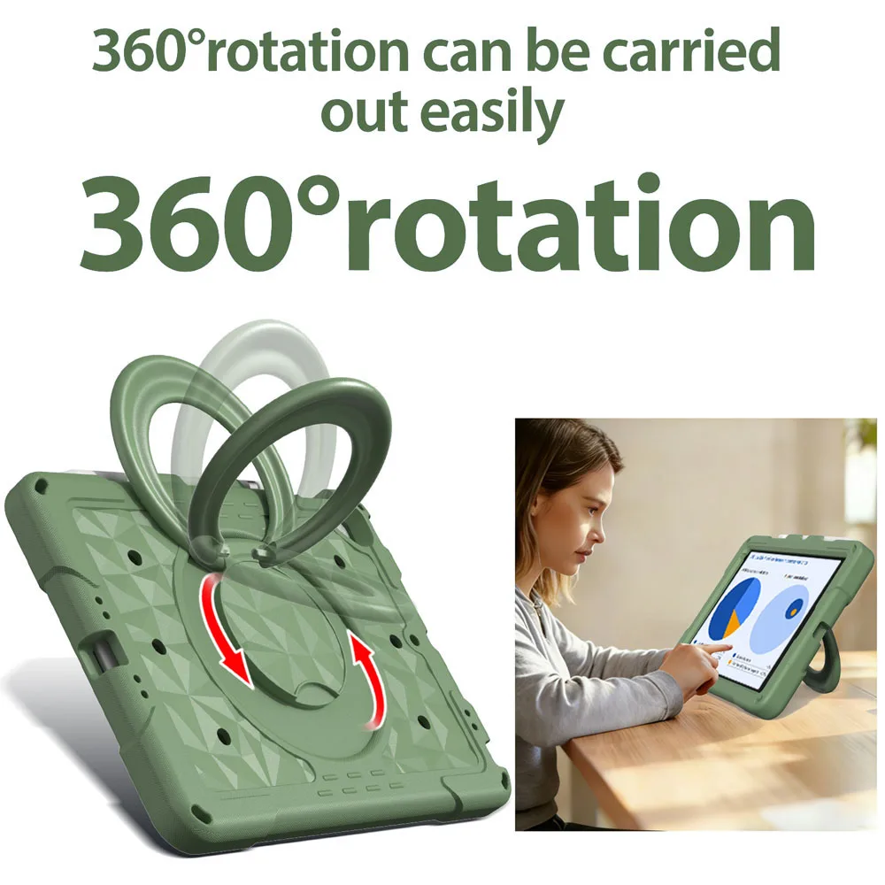 360 Rotatable Kids EVA Shockproof Tablet Case - Child Safe Protective Cover