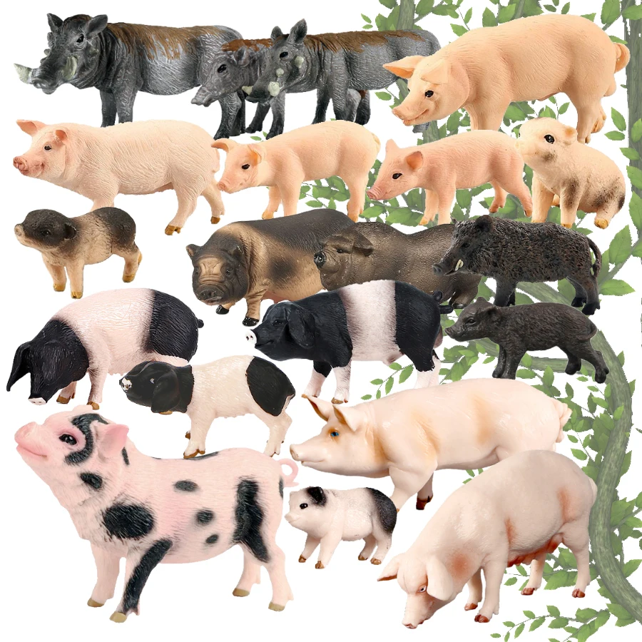 

Simulated Farm Poultry Animals Pig Sow Family Set Model Figurine Home Decor Action Figures Lovely Educational Craft Toys For Kid