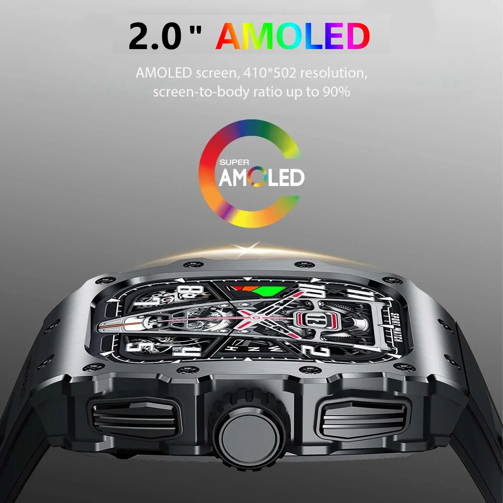  ũ M3  Ʈ ġ,  AMOLED ÿ ÷, IP68 ,  ȭ,  Ʈġ, 2.0 ġ, 2024 ǰ
