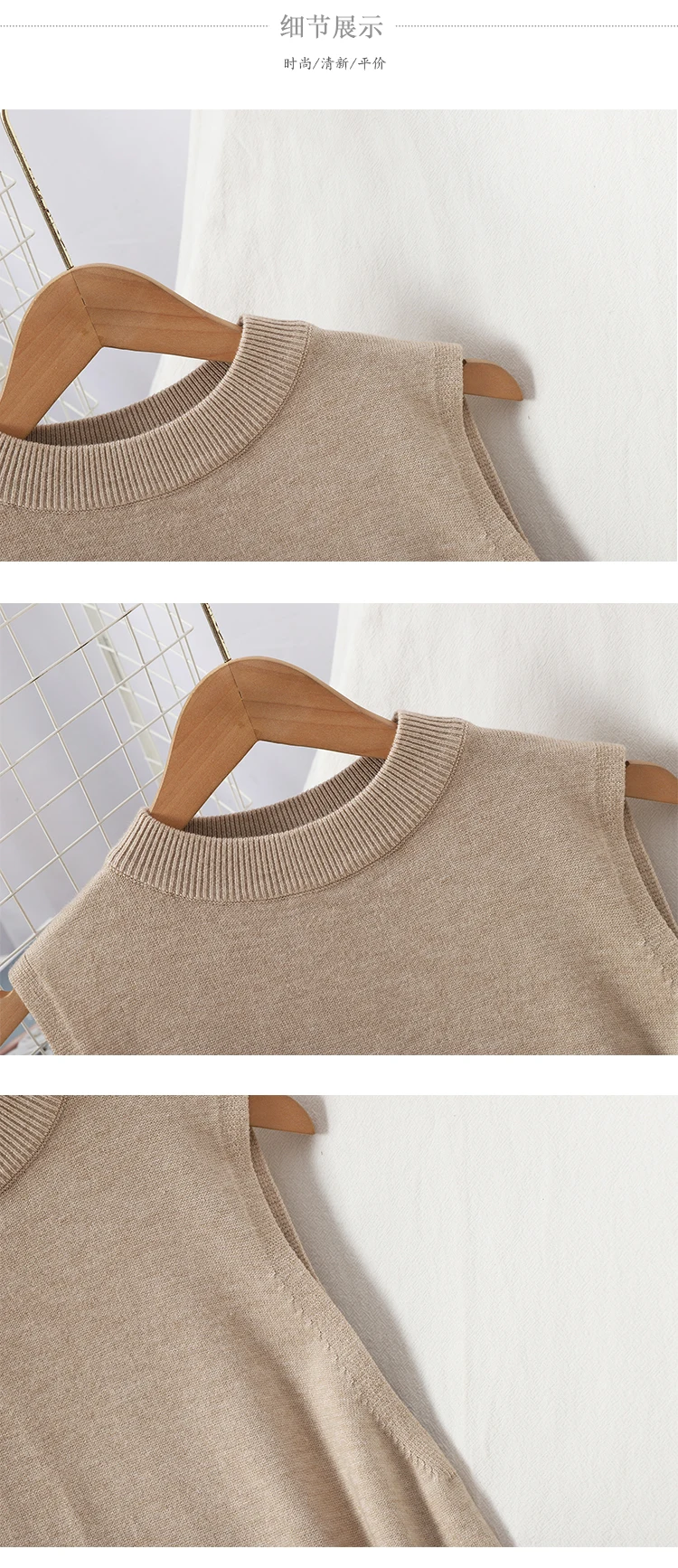 OCEANLOVE Spring Autumn Women Dresses Solid O Neck Casual Sleeveless Knitting Vestidos Korean Fashion Vintage Robe Femme Loose