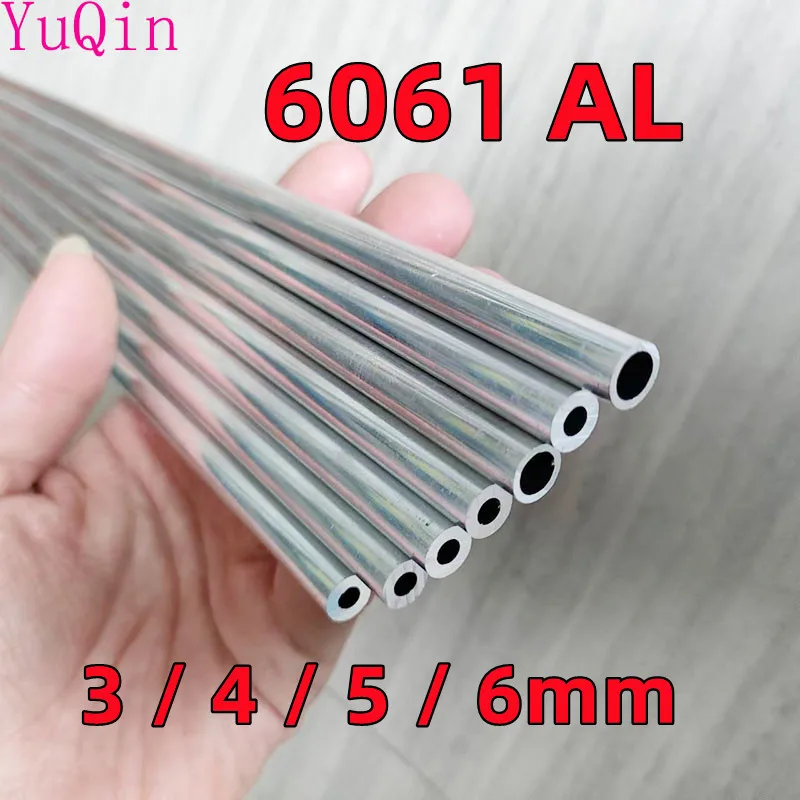 Small diameter 6061 aluminum pipe 3/4/5/6mm OD 6061 aluminum tube Small diameter AL capillary pipe 5Pcs