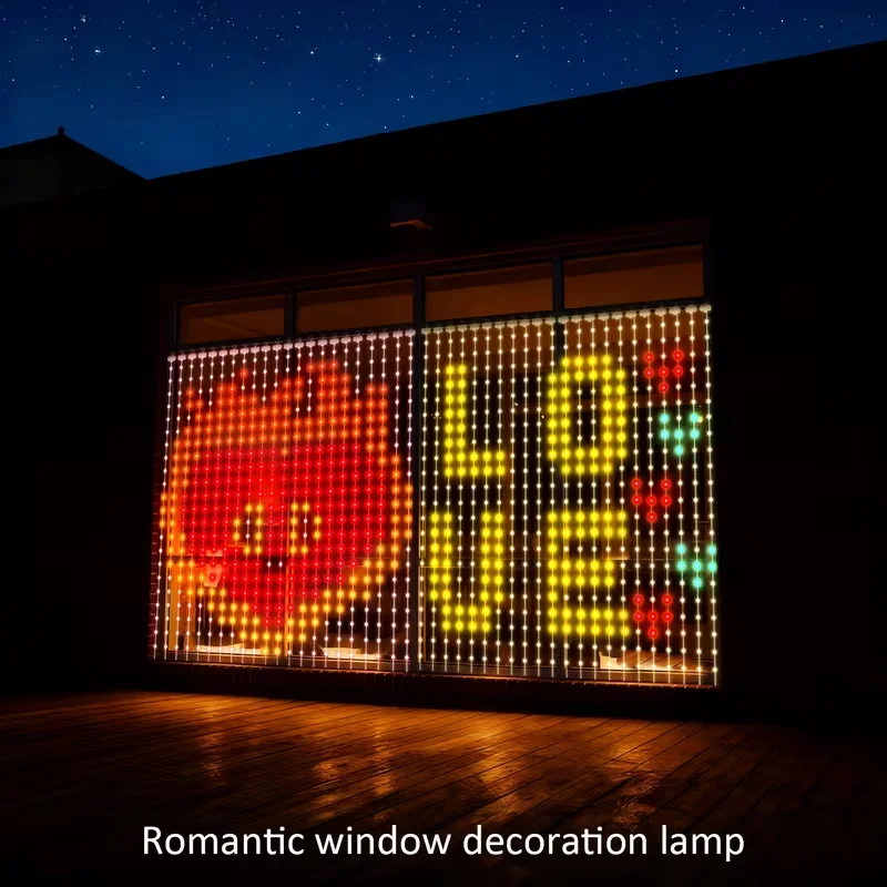Smart LED Curtain Lights with Mobile App Control for Indoor and Outdoor Decor