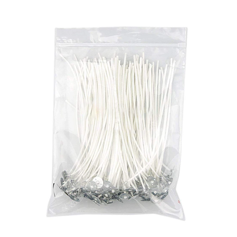 Candle Wicks Oil Lamp Wicks 100Pcs 2.5-20cm Pure Cotton Cores for Candle Making Smokeless Soy Wax Pre-Waxed DIY Making Supplies