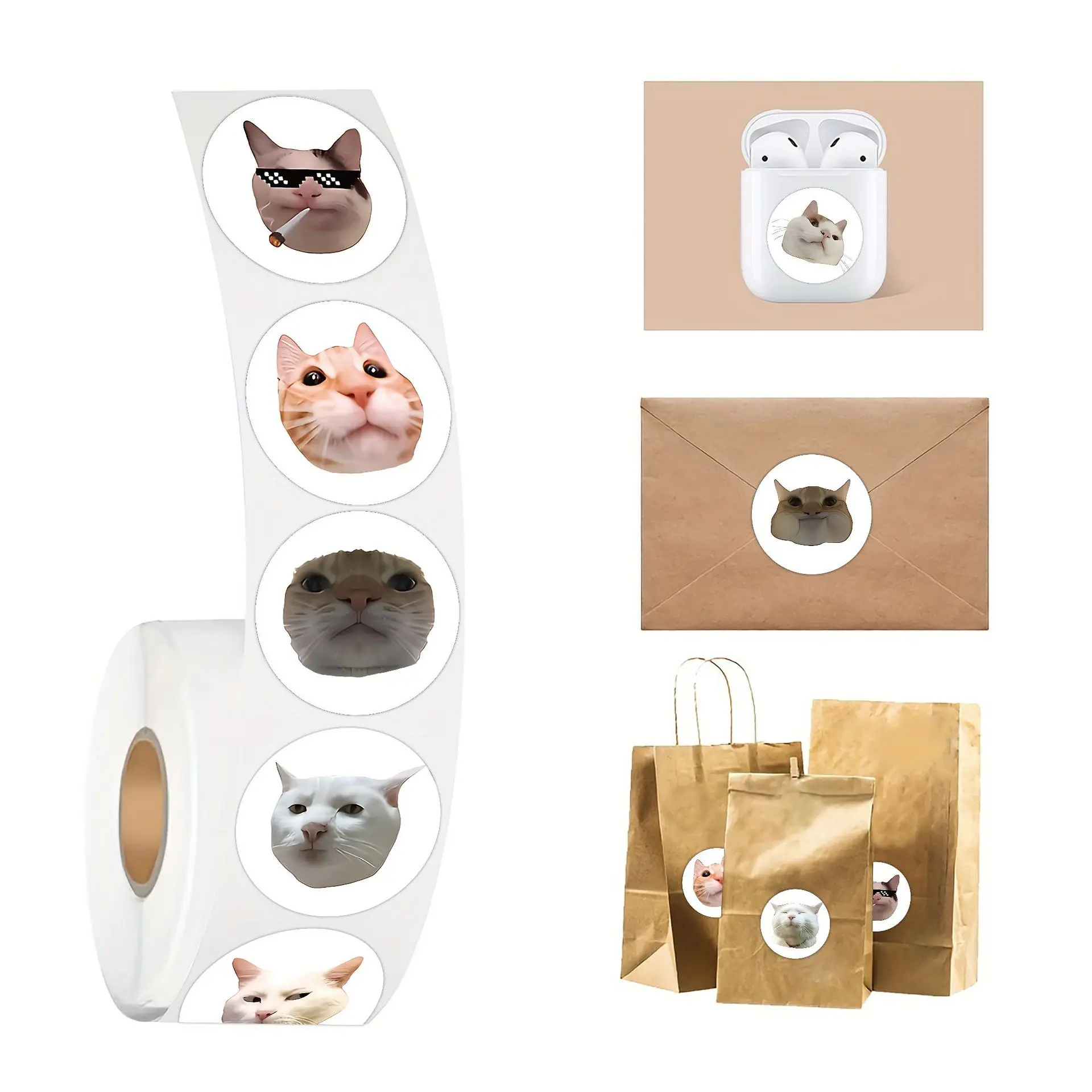 500 Pcs/roll Cat Dog Teacher Reward Sticker Fun MotivationSticker for School Teacher Student Stationery Stickers Kids