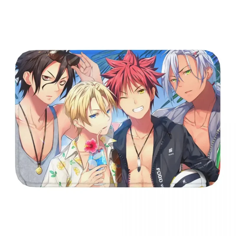 Food Wars Shokugeki no Soma Anime Non-Slip Carpet Boys Summer Doormat Bedroom Bath Mat Welcome Decor Rug@1&e