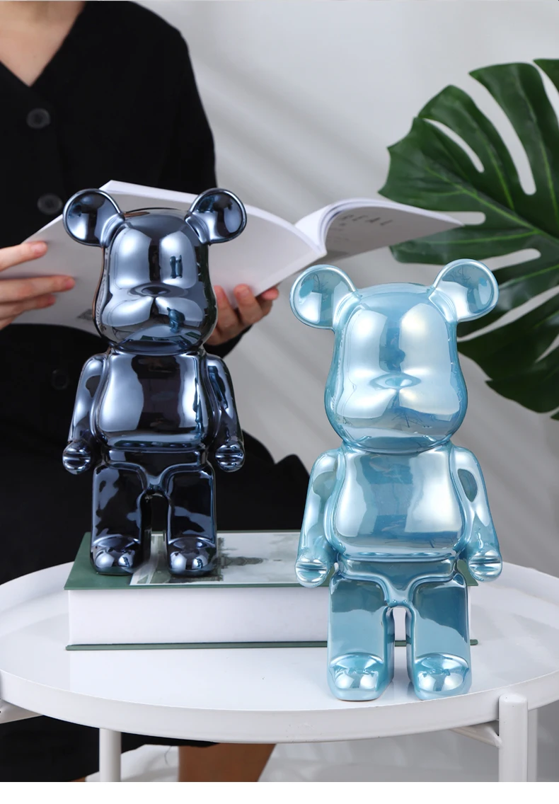 Nordic Luxury Bearbrick Piggy Bank Statue Bedroom Home Decoration