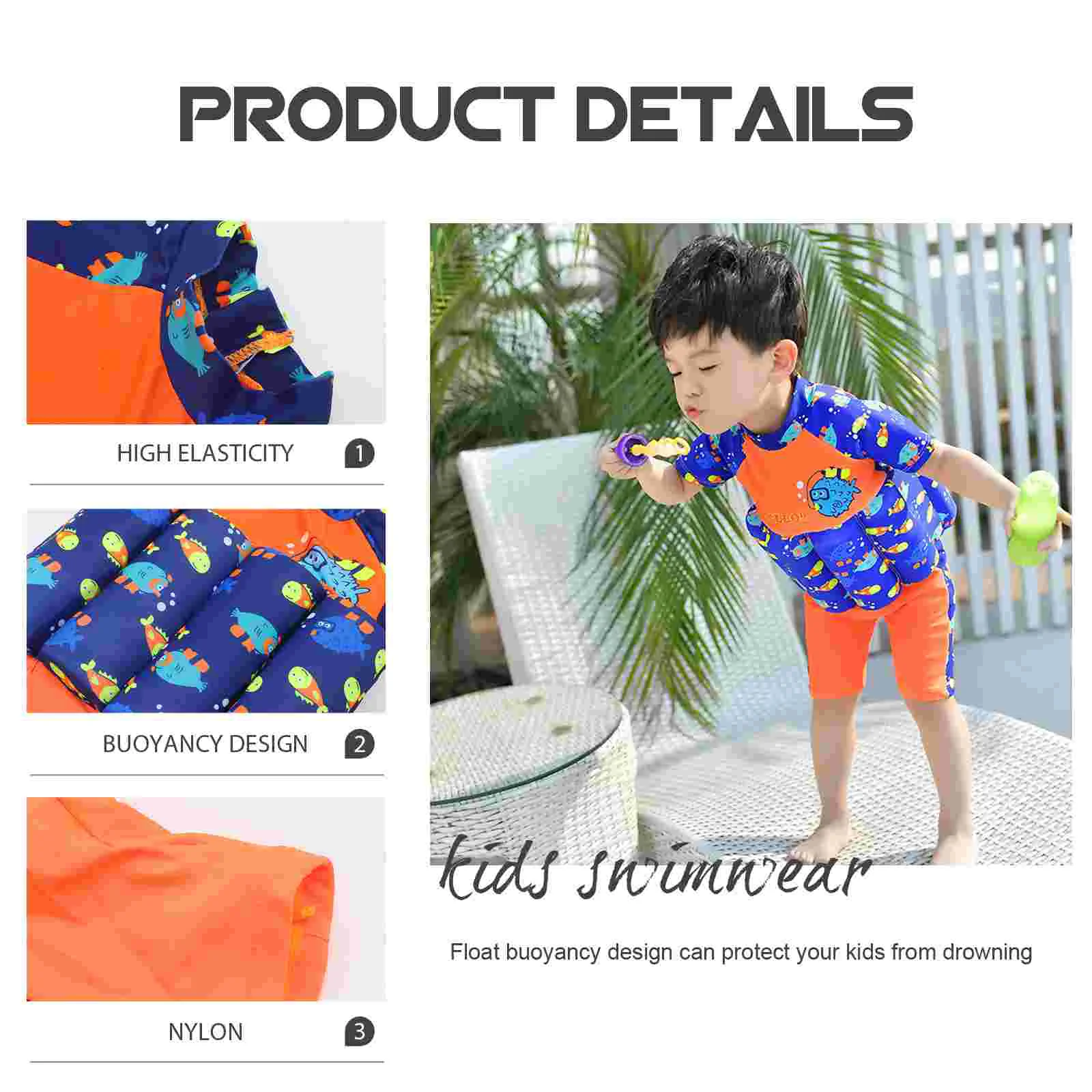 Float Buoyancy Swimwear Children Rotective Bathing Suit One Piece Zipper Baby Kids Swimsuit Men and Women
