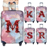 Stretch Fabric Luggage Cover Suitcase Protector Baggage Case for18-32 Inch Suitcase Case Red Rose Series Travel Organizer 1