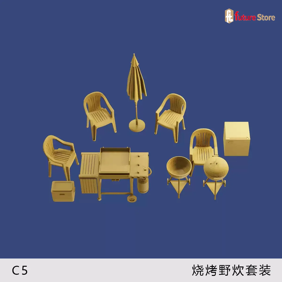 Miniature 1/64 Scale Furniture and Accessories Set