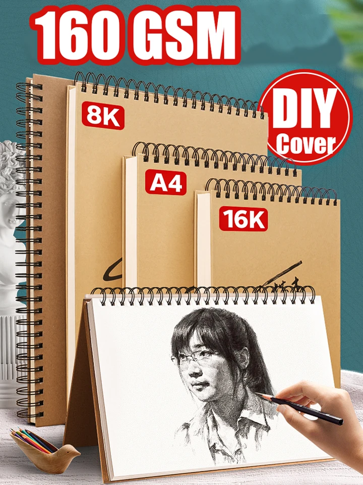 A4 Cute Girl Blank Sketchbook (single Book) - Temu Malaysia