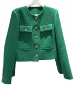 SMTHMA Korean Chic Female Tweed Basic Jacket Coat Women Clothing Runway Style Woolen Outerwear - Image 2