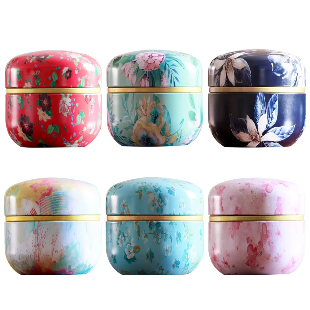 Tea Caddy Tea Box Containers Candle Cans Coffee Candy Snacks Small Tin Mini Portable Storage Boxes Sealed Jars Packaging Teaware