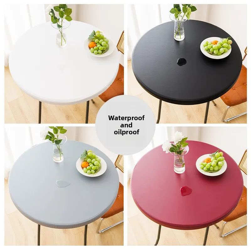 Enhanced Waterproof and Oil-Resistant Elastic Table Cover for Indoor and Outdoor Use