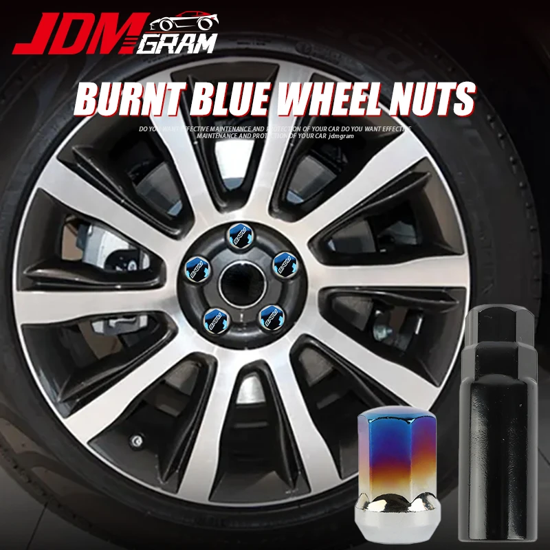 20pcs/set Stainless Steel Car Wheel Nuts M12 X 1.5 Universal Titanium