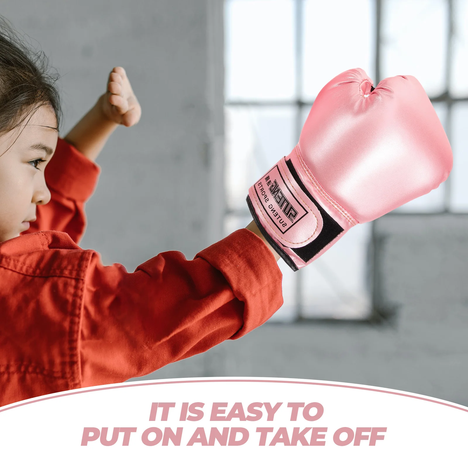 Work Gloves Children's Boxing Punching Kickboxing Sparring Comfortable Thai Wrist Kids Pink Miss 6