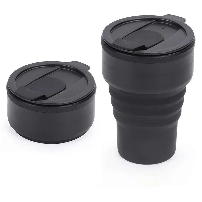12 Tazze Pieghevoli In Silicone Da Viaggio E Campeggio – Con Coperchio – 200 Ml – Colorate, Riutilizzabili, Leggere