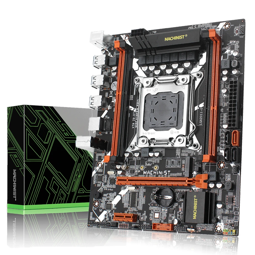 Machinist X79 материнская плата с поддержкой LGA 2011 Xeon E5 V1/V2 процессор и DDR3 ОЗУ USB 2 0 SATA2.0 NVME