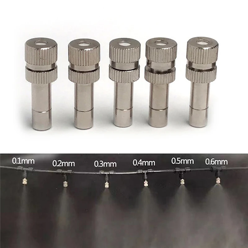 

5pcs High Quality Atomizing Misting Nozzle Garden Water Irrigation Sprinkler Quick Pushing Nozzles For Misting Cooling System