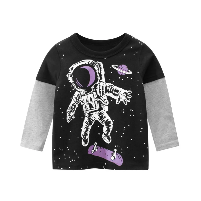 

2-8T Toddler Kid Baby Boy Girls Clothes Astronaut Print Cotton T Shirt Long Sleeve Cute Sweet Infant Top Childrens Tshirt Outfit