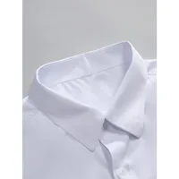 FGKKS nouveaux hommes chemise décontractée marque de mode couleur unie à manches longues tissu élastique mâle robe d'affaires chemise 5