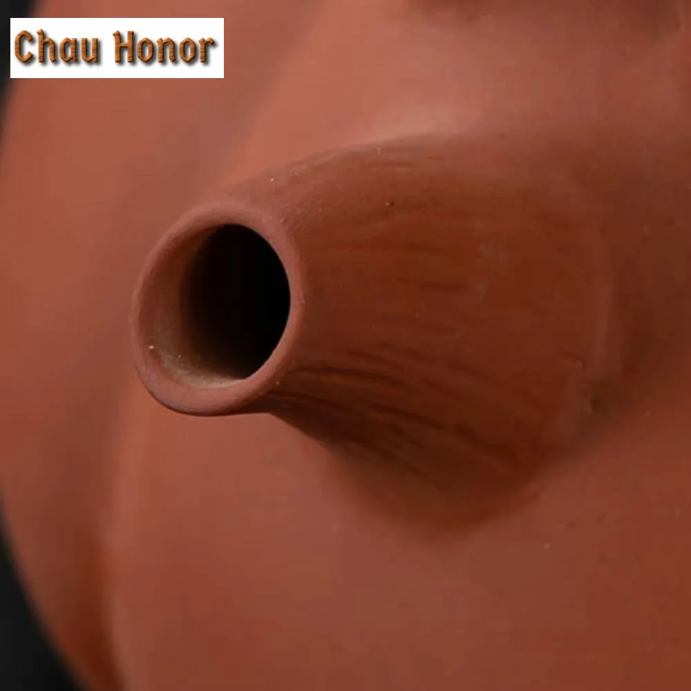 Red Clay Pottery Chinese Boiling Teapot Sand-coated Boiling Water Garden Pear Sand-coated Vermillion Mud Outdoor Charcoal Kettle