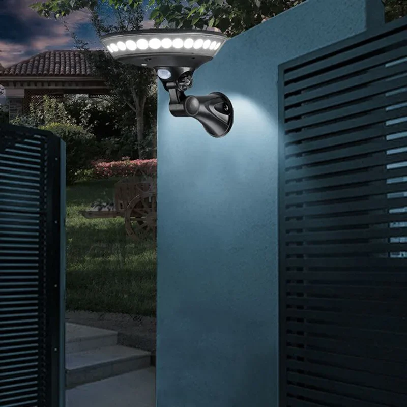 Description Picture 6 of item1/2/4PCS 360° Lighting PIR Motion Sensor Round Solar Wall Light Circular Garden Solar Energy Lamp Bright Outdoor Street Lamp