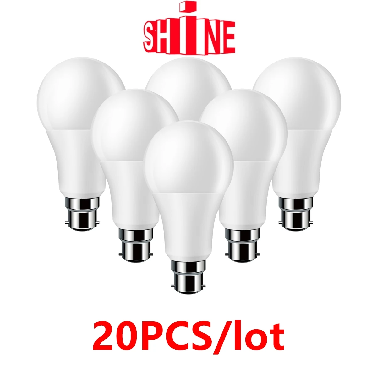 20PCS Factory direct LED bulb 220V high power 15W E27 B22 high lumen no strobe suitable for children's room study kitchen