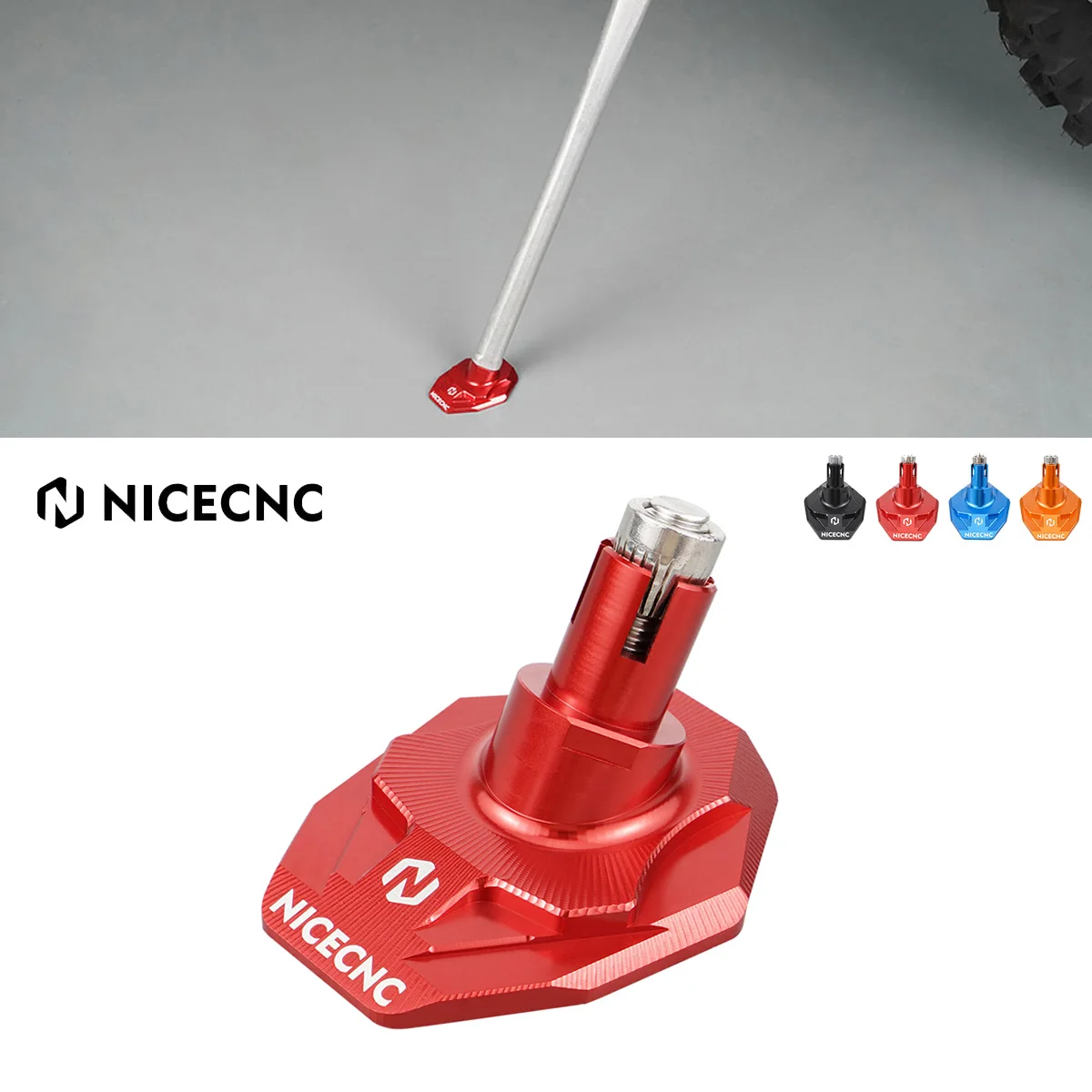 

NiceCNC Kickstand Side Stand Pad Extension Oversized for GasGas EX EXF EC ECF 125 150 250 300 350 400 450 350F 450F 2021 2022 23