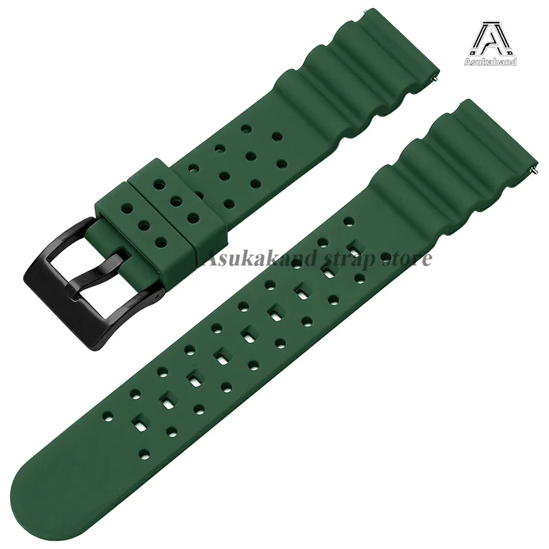 Universal Men's Sport Waterproof Silicone Watch Strap with Quick Release