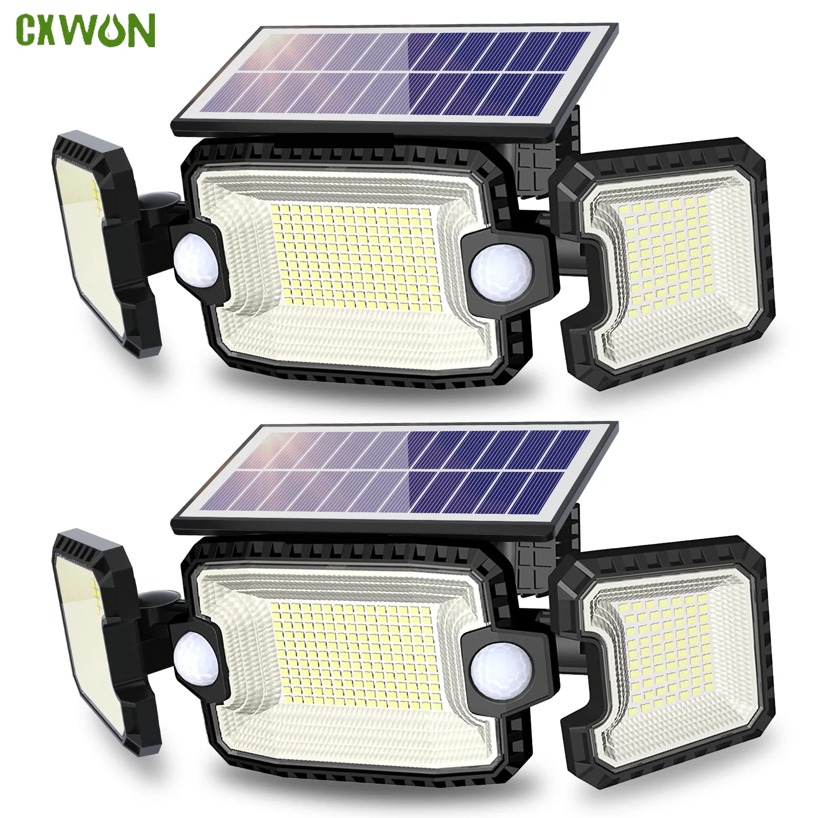 

Solar Outdoor Lights with 2 Motion Sensor 7300LM Waterproof 305 LED Solar Powered Lamp for Garden Patio Lighting Flood Light