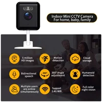 Mini caméra Wifi 5MP, caméras IP de vidéosurveillance HD sans fil, détection de mouvement intérieure, moniteur pour bébé intelligent, Tuya 6