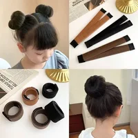 Lady Girl Hair Accessories Sweet French Dish Made Hair Band Ball Twist Magic DIY Tool Bun Maker Synthetic Donuts Bud Head Band 2