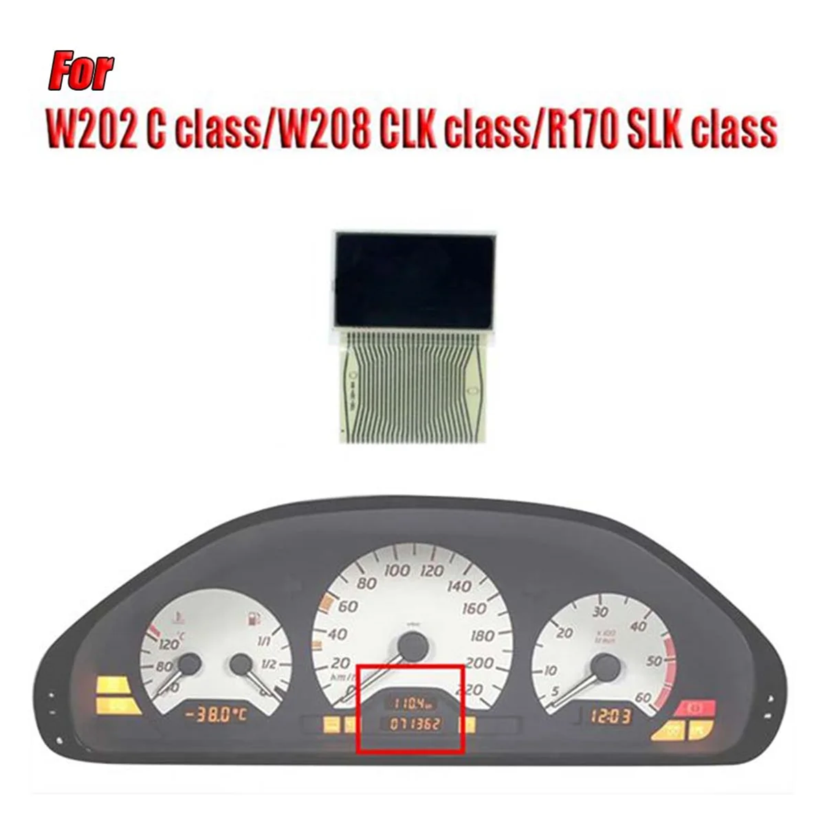 ڵ ú ߰ LCD ÷ ȭ, ޸  W202 W210 W208 R170 1998-2002 ӵ ȼ  ȭ