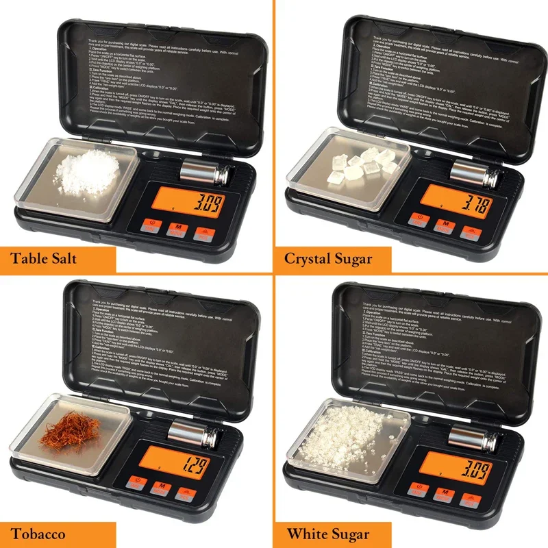 전자 디지털 스케일 200g 0.01g / 50g 0.001g 미니 스케일 정밀 전문 포켓 스케일 밀리그램 교정 무게