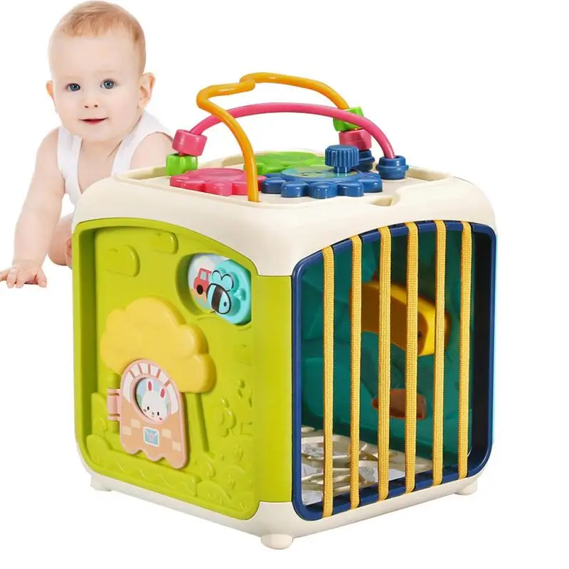 

Busy Cube Activity Center For Toddler STEM Sensory Cube Polyhedral Early Educational Toy Montessori Fine Motor Skills