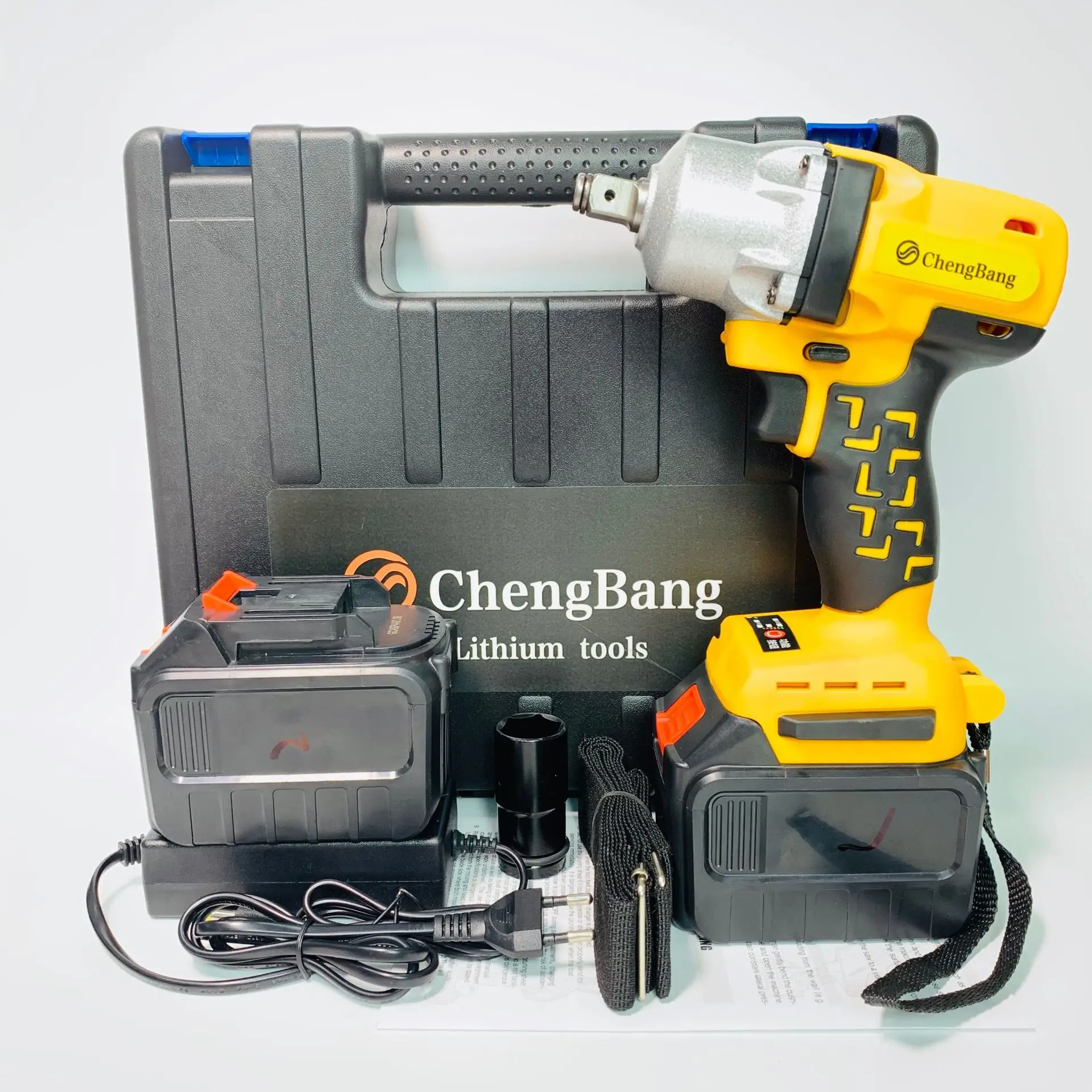 

electric wrench lithium rechargeable electric wrench wrench yellow plate hand lithium electric brushless