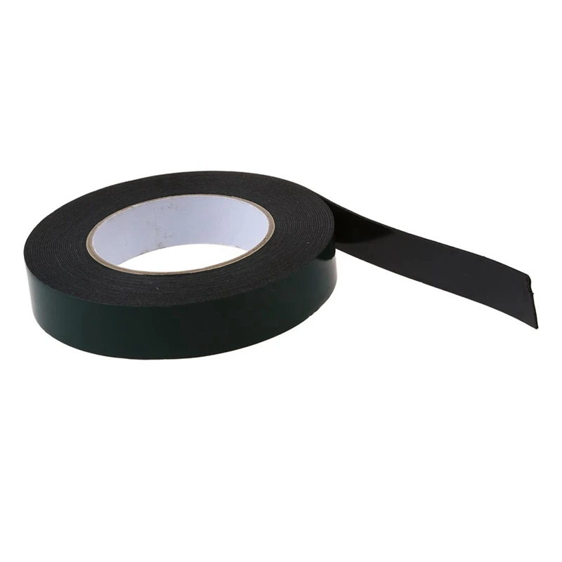 

3X Black Super Strong Permanent Double Sided Self Adhesive Foam Car Trim Body Tape Width:25Mm