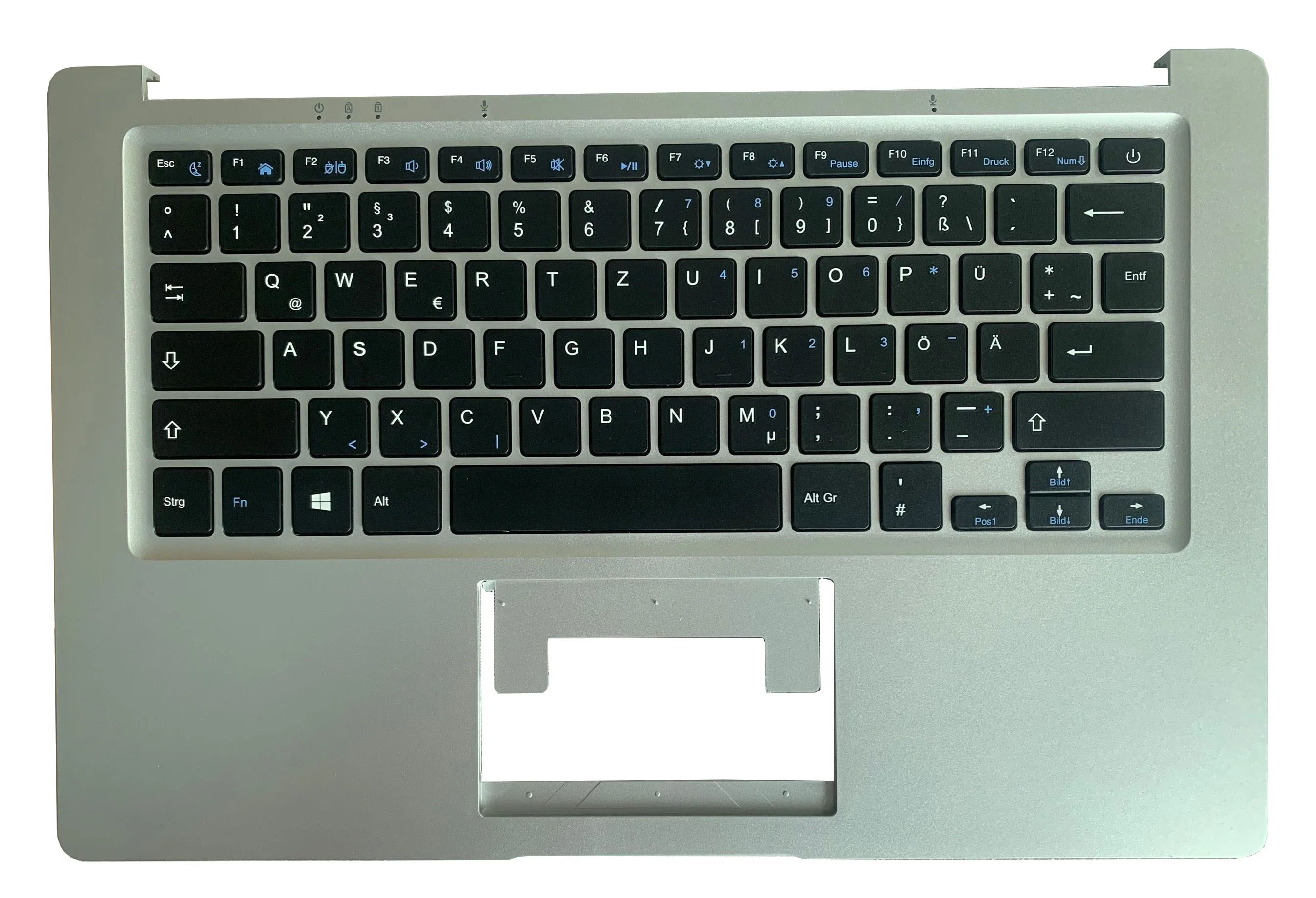 

Laptop PalmRest&keyboard For Fusion5 LapBook T90B+ Pro 64GB 14.1 Silver C Shell with black German GR keyboard