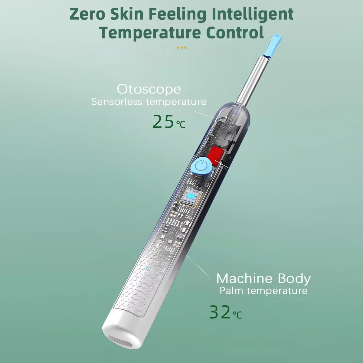 Smart Visual Set Interchangeable Head HD Endoscope Mother Baby Grade Silicone Protective Ear Pick With Childproof Lock_voghion.com