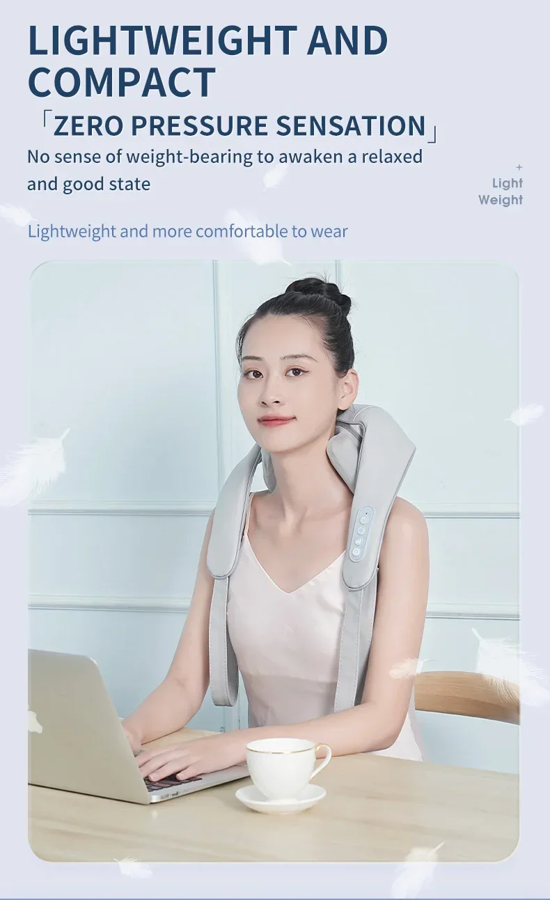 Multifunctional Massage Shawl, Cervical Spine And Back Massager, Heating And Kneading Trapezius Muscle Charging Back Buckle Type
