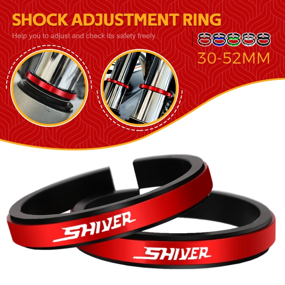 

FOR APRILIA SHIVER 750 900 GT 2009-2024 Motorcycle Adjustment Shock Absorber Auxiliary Rubber Ring CNC Accessories Fit 30MM-52MM