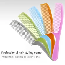 

Barber Accessories Transparent Wear-resistant Comfortable Hair Brush Ultra Thin Styling Comb Round Handle Straightening Brush