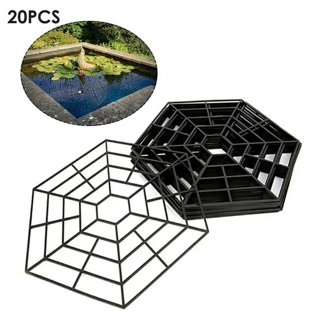 20 Db Tó Őrháló -Védő Tavacska Őrzőhálózat Úszó Hatszögletű Nettó Csatlakozás A Halak Madarak Tavak Védelme Érdekében - Image 5