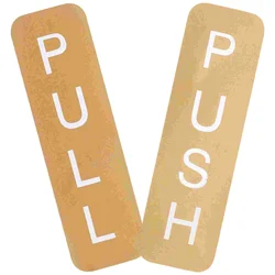 Gold Sliding Door Sticker Pull Push Nail Sticker Sticky Pvc Sign for Office