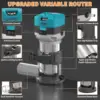 Router Tool, 6.5 Amp 1.25 HP Hand held Wood Router Tool, Compact Palm Trim Router for Woodworking 6 Variable Speeds Fixed 3