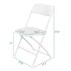 4/6/8/10/12/20Pcs Plastic Folding Chairs Stackable Wedding Party Camping Dining Seats, Home - White/Black 6