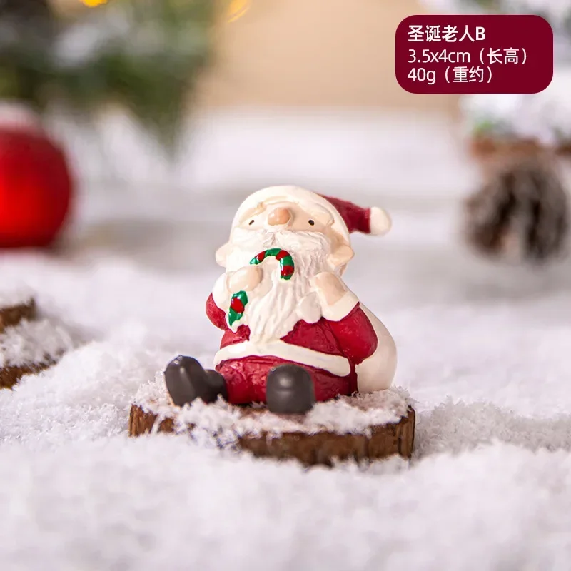 Christmas Animal Santa Claus Resin Crafts, Fairy Garden Miniatures, Zakka Ornaments, Decorations, Gift, Home Decor Accessories