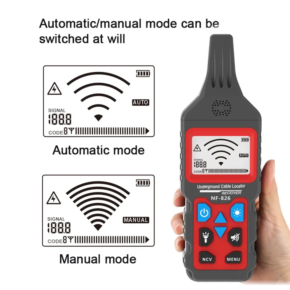 NOYAFA NF-826 Underground Cable Tester Locator Wire Tracker Detection Wall Electrical Lines Water Gas Supply Pipeline Path 5
